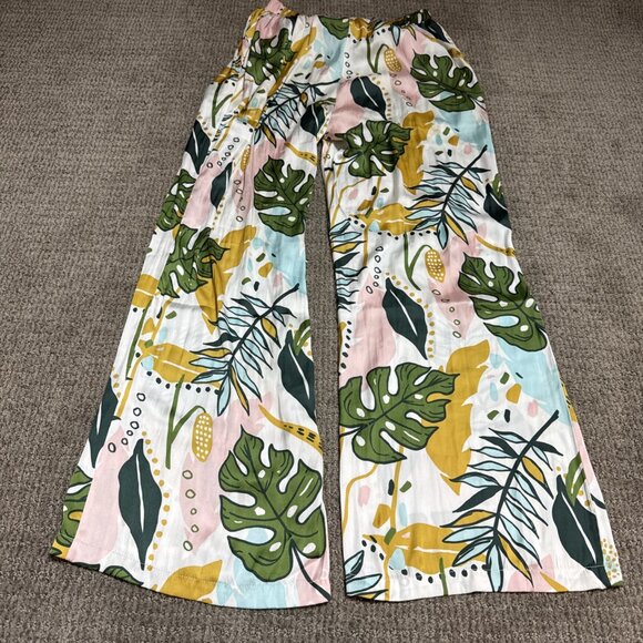 H/G Pants Multicolored Floral Semi Sheer Women’s Size Medium - Picture 12 of 12